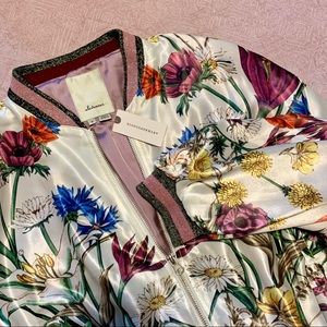 NWT Anthropologie Rubie Floral Bomber Jacket